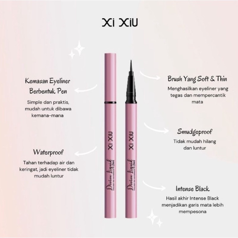 ❤️Toko Ilmiah❤️ Xiu Xiu Liquid Eyeliner Pen Waterproof | New Eyeliner Xiu Xiu