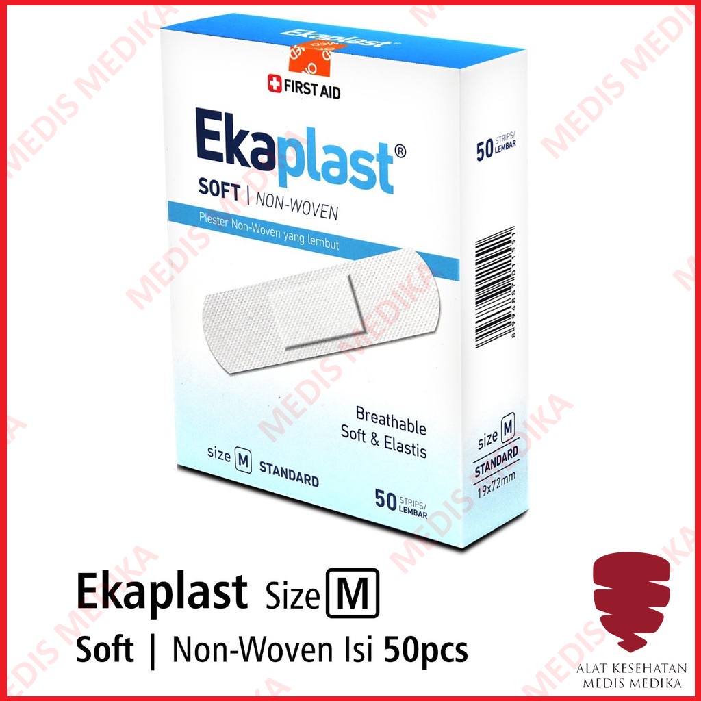 Plester Luka Ekaplast Size M Onemed p3k Plaster Lakban Non Woven 19 x 72 mm Box