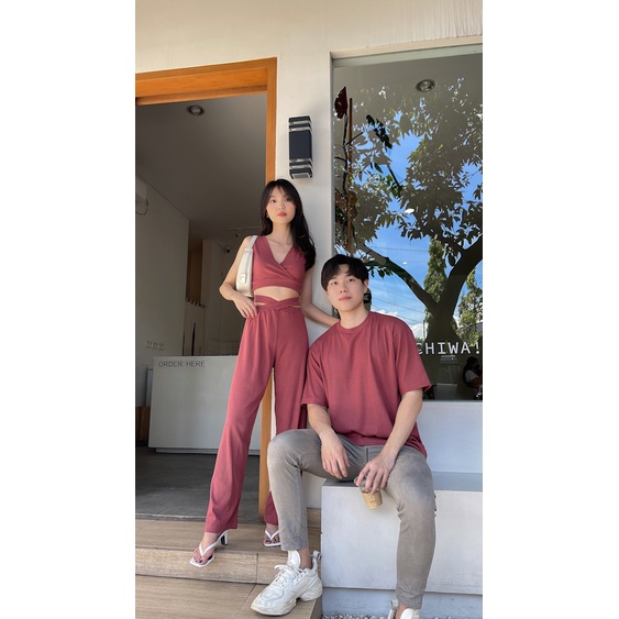 Kadaka MT-0165 Oversized Tshirt Atasan Pria Dropneedle Knit