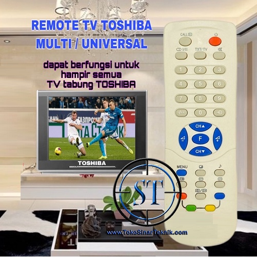 Remote Control Universal Remot Televisi Multi Seri RM-126B Cocok Untuk Tv Tabung Toshiba