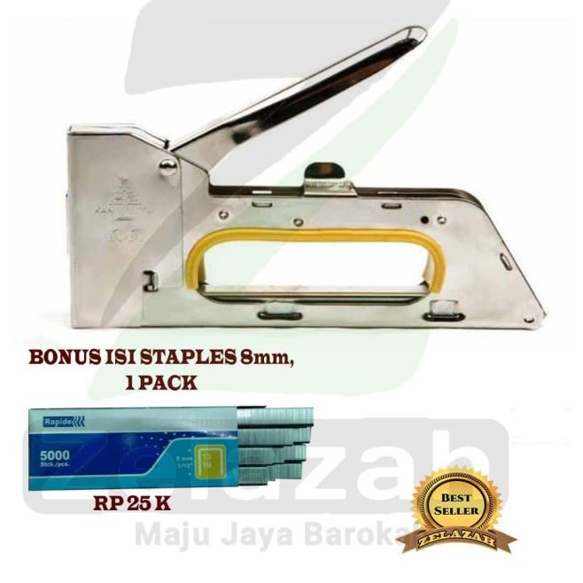 

STAPLES TEMBAK BANNER STAPLE GUN TACKER BONUS Isi Stepler
