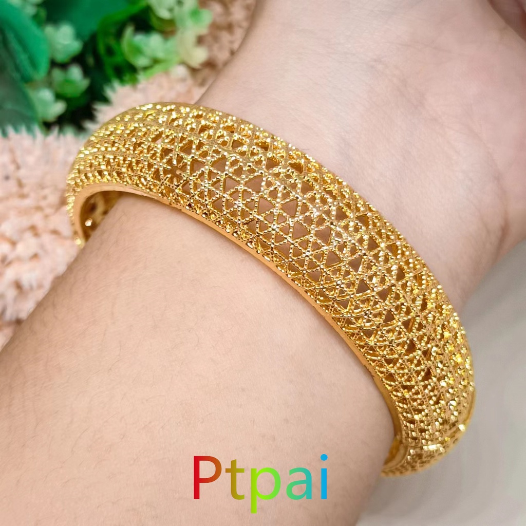 Gelang Keroncong Gelang tangan wanita lapis emas 24K gold xuping