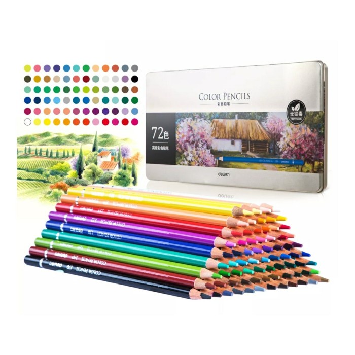 

[COD] Deli Oil Color Pencils 48/72 set - 72 colors