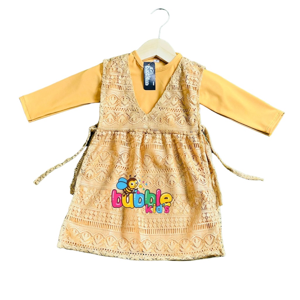 Gamis Bayi Perempuan Newborn 0-2 Tahun Vest BRUKAT Anak Rompi Katun Spandek jersey Mustard