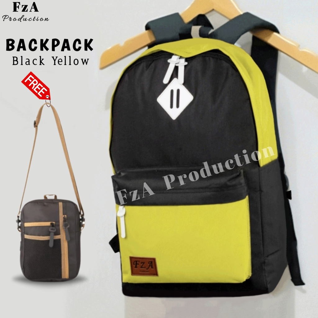 Big Promo..Tas Ransel Distro sekolah kuliah Kerja Pria Wanita Tas Ransel Laptop Original - FzA FREE Slingbag