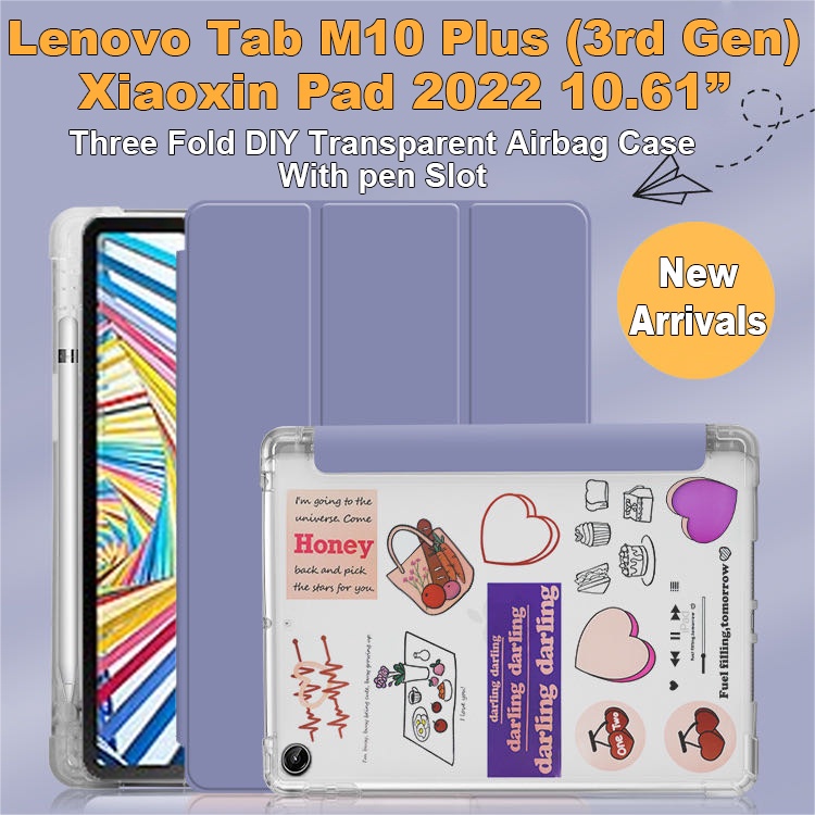 Xiaoxin Pad 2022 10.61 &quot;Case Pelindung Tablet Lenovo Tab M10 Plus (3rd Gen) TB-125FU TB-128