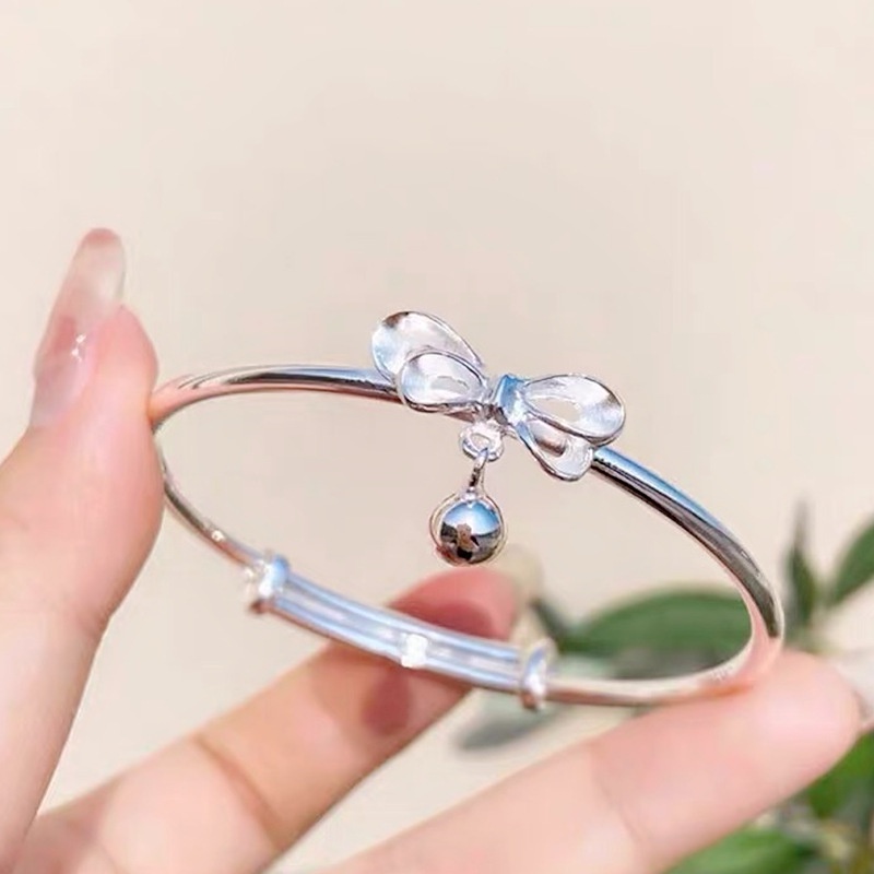 Gelang Model Terbuka Bahan Alloy Warna Silver Desain Pitabellonceng Gaya Pelajarputri Adjustable Untuk Wanita