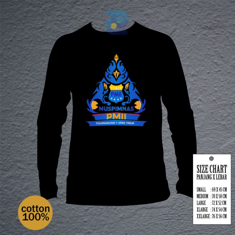 KAOS MUSPIMNAS PMII 2022 | Lengan Panjang | Bahan 30s