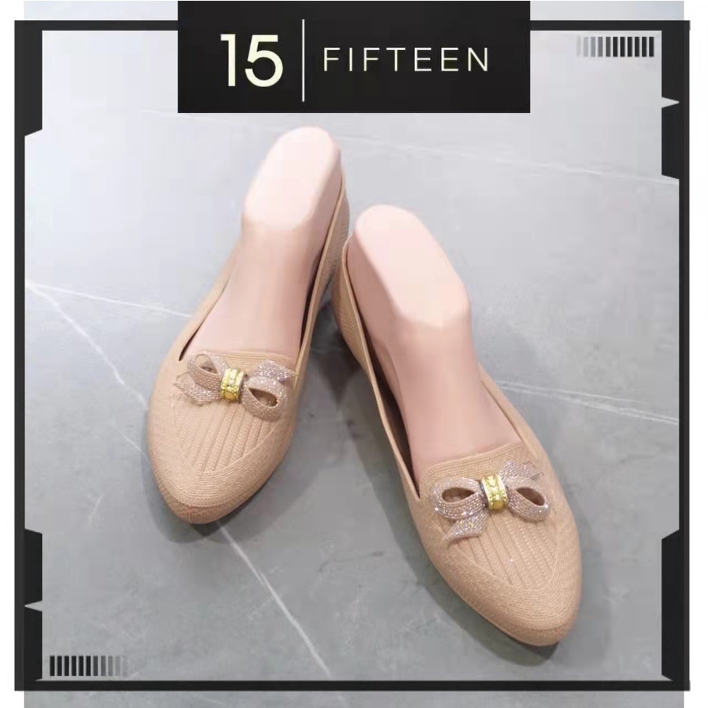 15 SHOP --- NEW ! Collin - Work Shoes / Sepatu jelly Wanita Flat Nyaman Jalan 1515