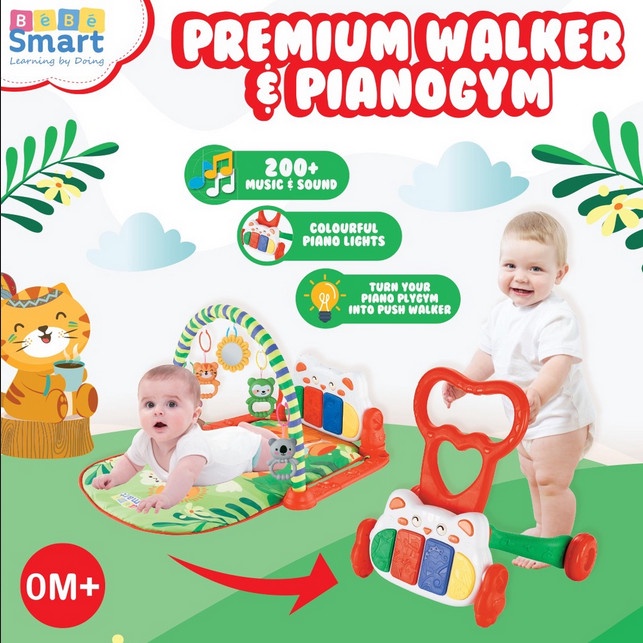 homimart I BEBE SMART PREMIUM WALKER &amp; PIANOGYM PLAYMAT&amp;ALAT BANTU JALAN