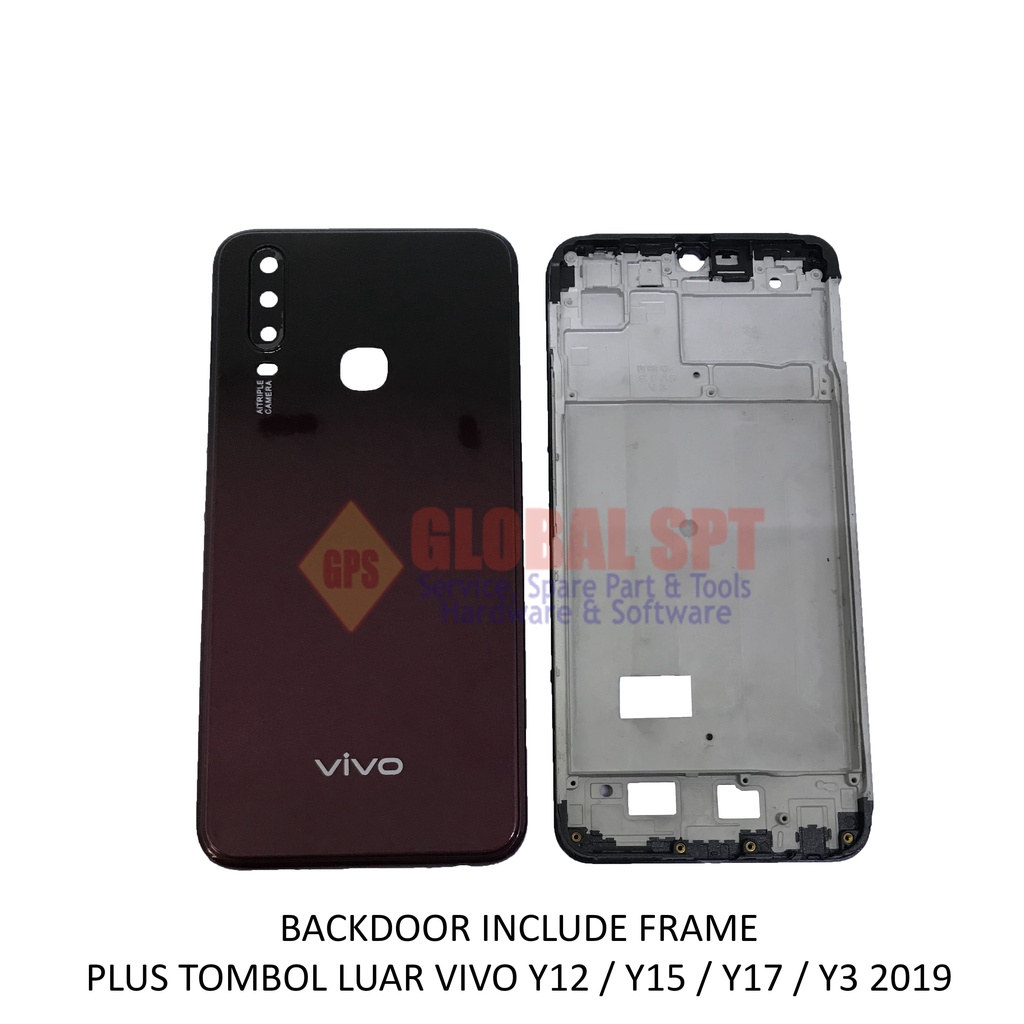 BACKDOOR VIVO Y12 INCLUDE FRAME / BACK COVER Y15 / TUTUP BELAKANG Y17 / Y3 2019