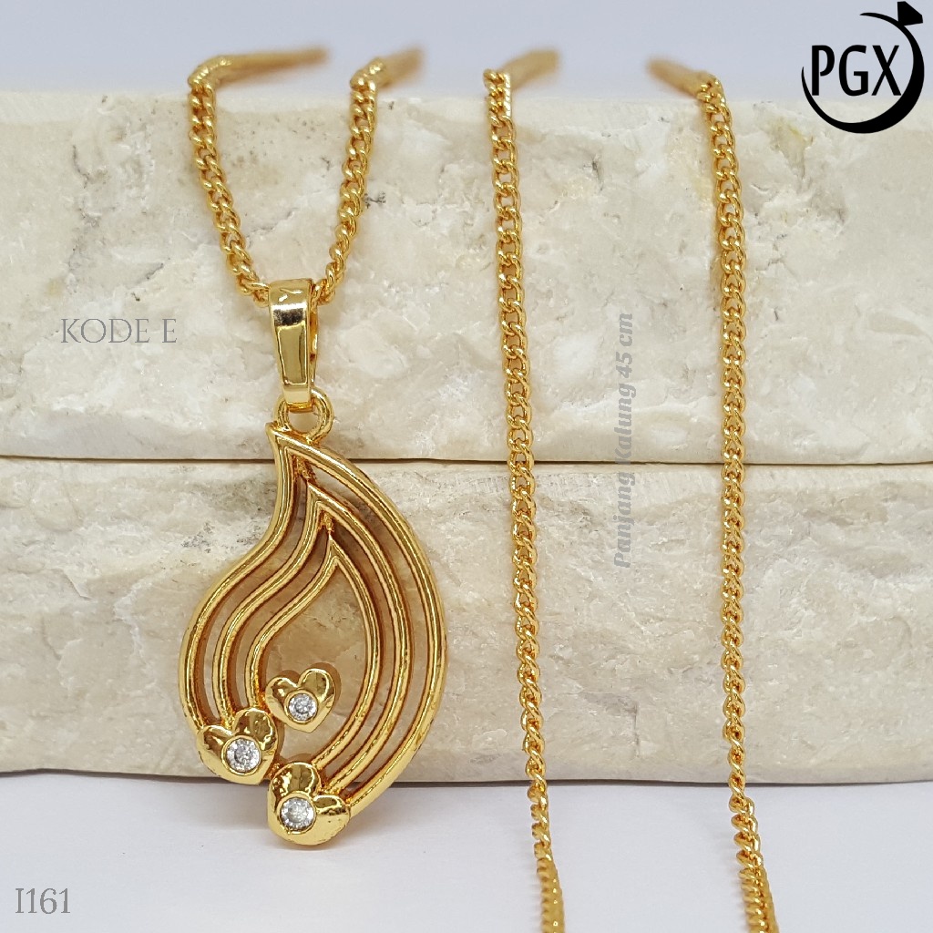 PGX Liontin Kalung Xuping Wanita Perhiasan Lapis Emas Aksesoris Fashion - I161