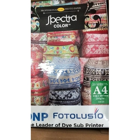 

kertas foto paper glossy 260 gram spectra