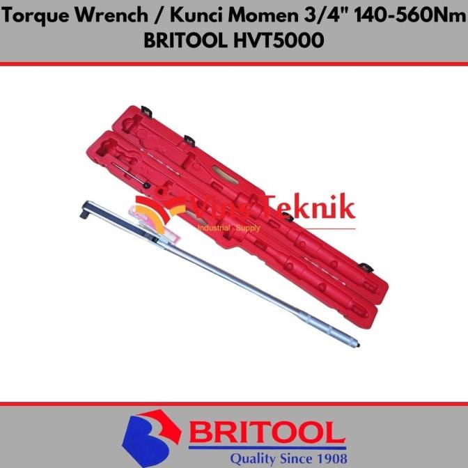 Kunci Momen Kunci Torsi 3/4Inch Torque Wrench Hvt5000 Britool Hvt 5000