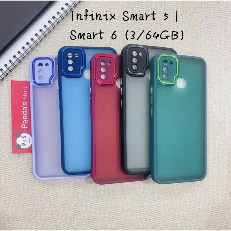 Case Infinix Smart 5 | Smart 6 3/64 Metal Chrome Softcase Dove Premium Luxury PSS