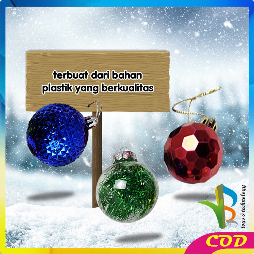 RB-C694 Hiasan Natal Paket Dekorasi Pohon Natal Aksesoris Bola Natal / Gantungan Bola Hiasan Pohon Cemara Set / Christmas Decoration