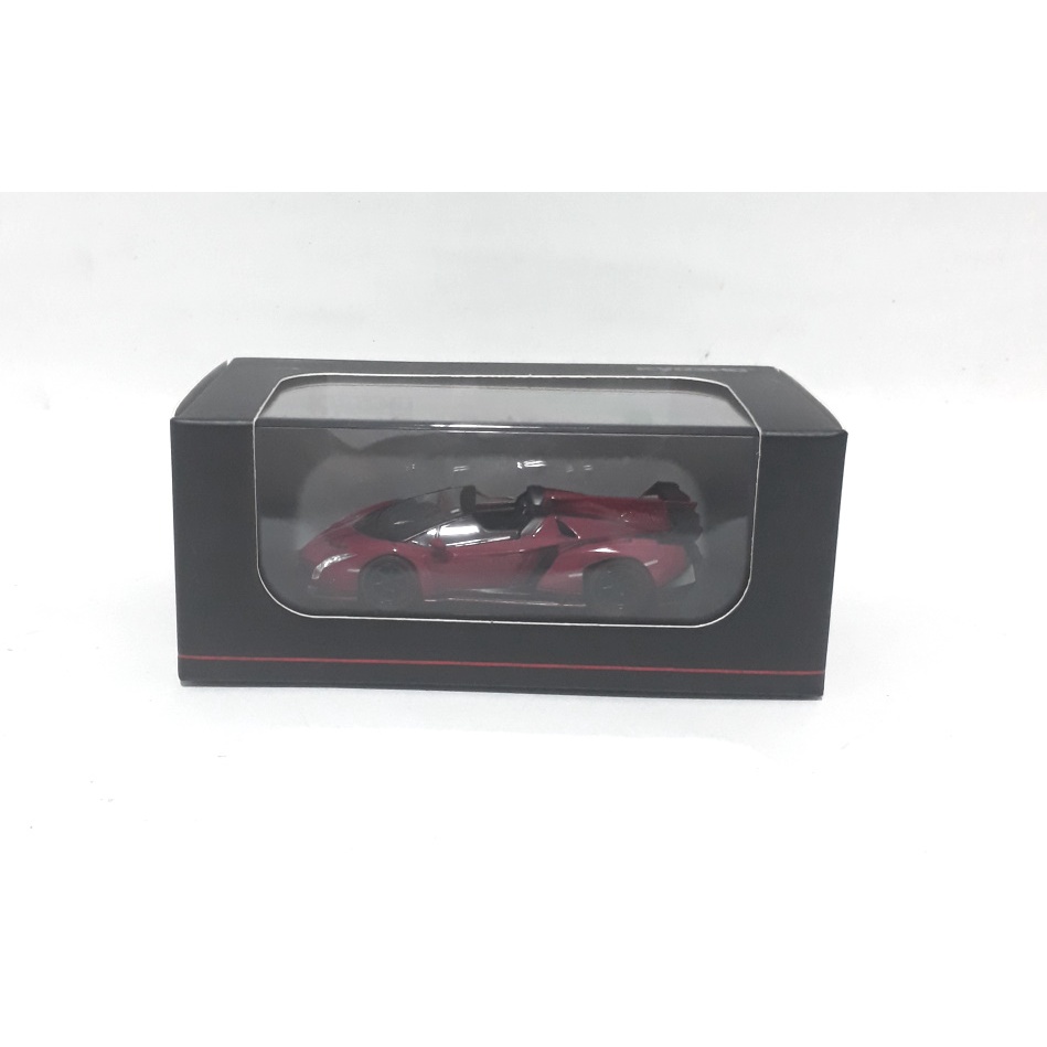 Kyosho 1/64 Lamborghini Veneno roadster Magenta Red