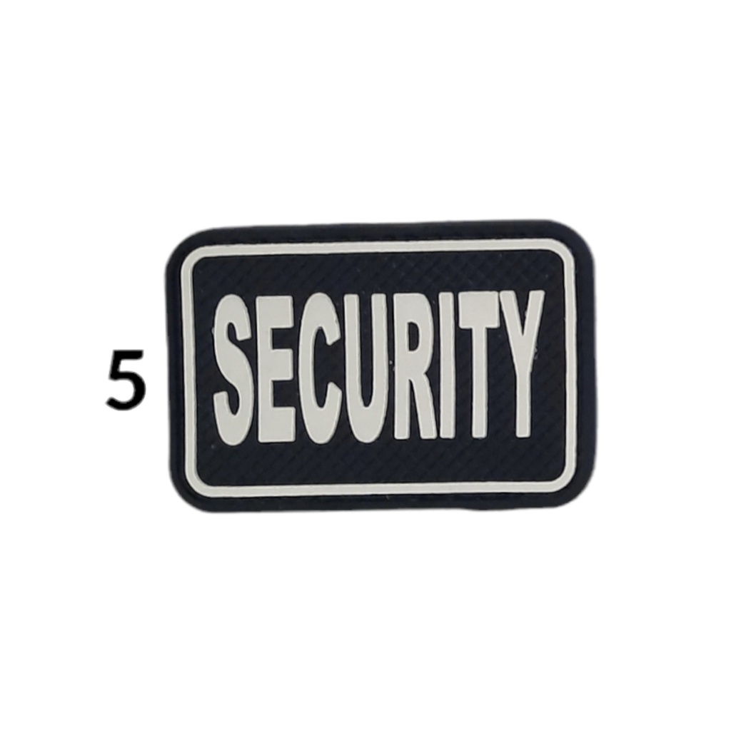 Patch Rubber Security, Satpam, Linmas