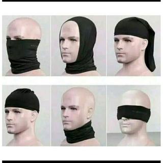 Masker Ninja Full Face Balaclava Spandex Hitam Polos Motor Helm