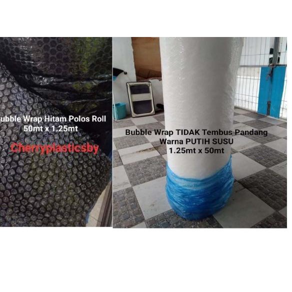 

PROMO Bubble Wrap bubble HITAM roll 125cmx50m plastik gelembung PEKAT - Bening 2.7KG