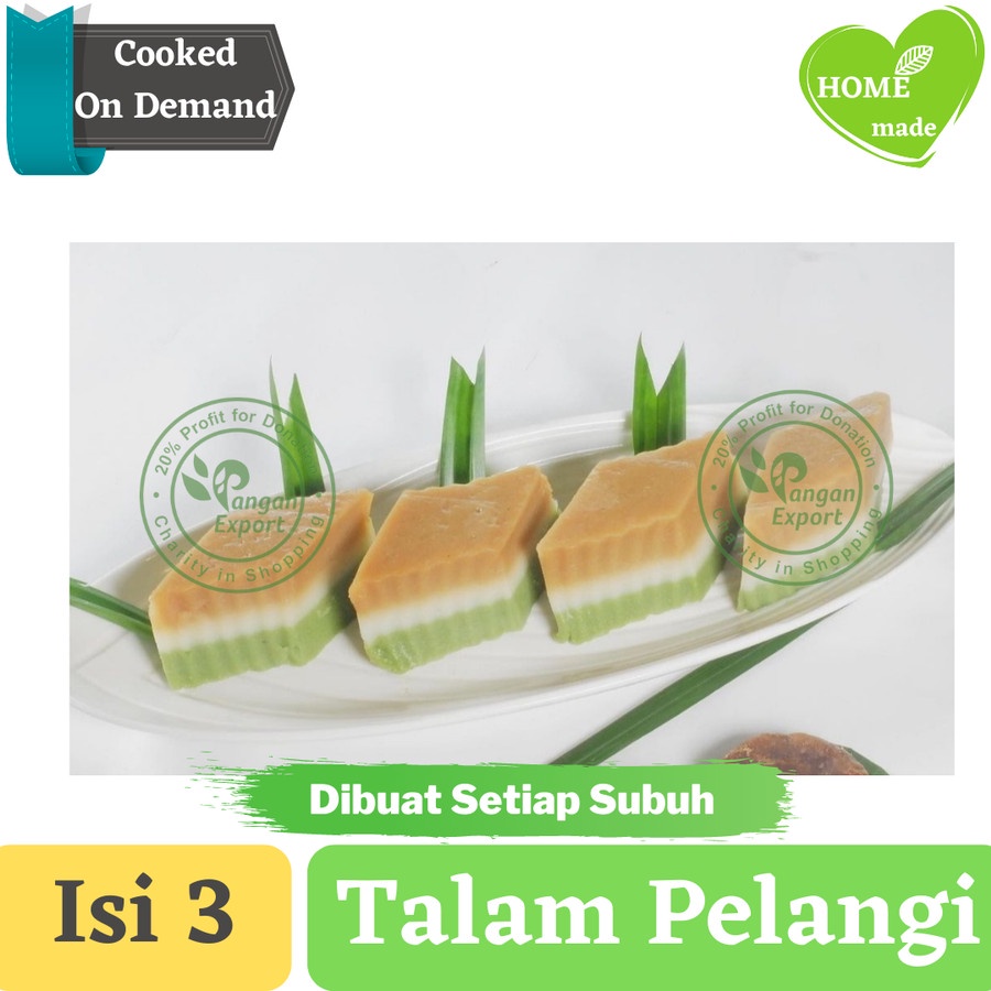 

Talam Ijo Pelangi , Kue Basah , Jajanan Pasar Homemade