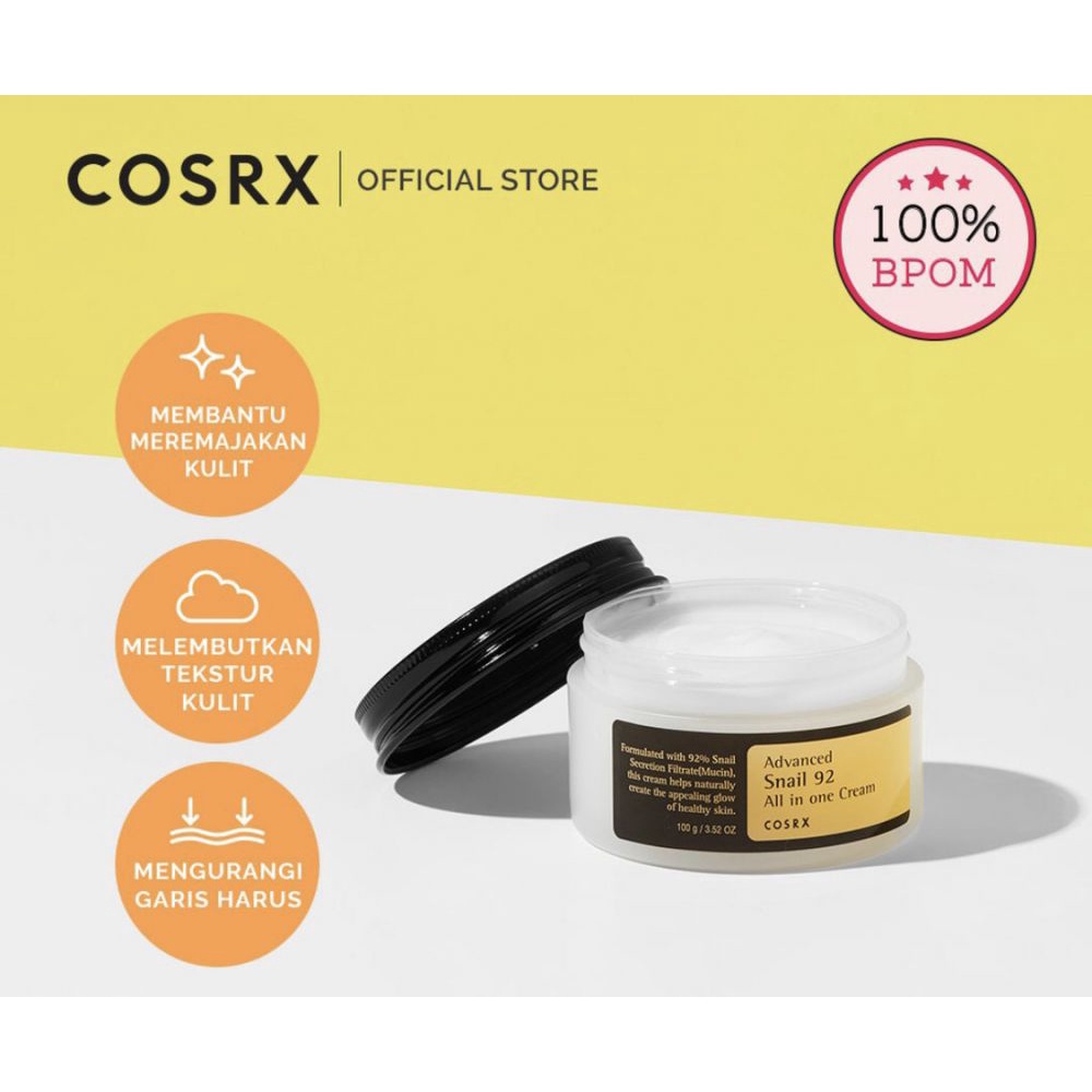 COSRX Advanced Snail 92 All in One Cream - 100gr [BPOM]