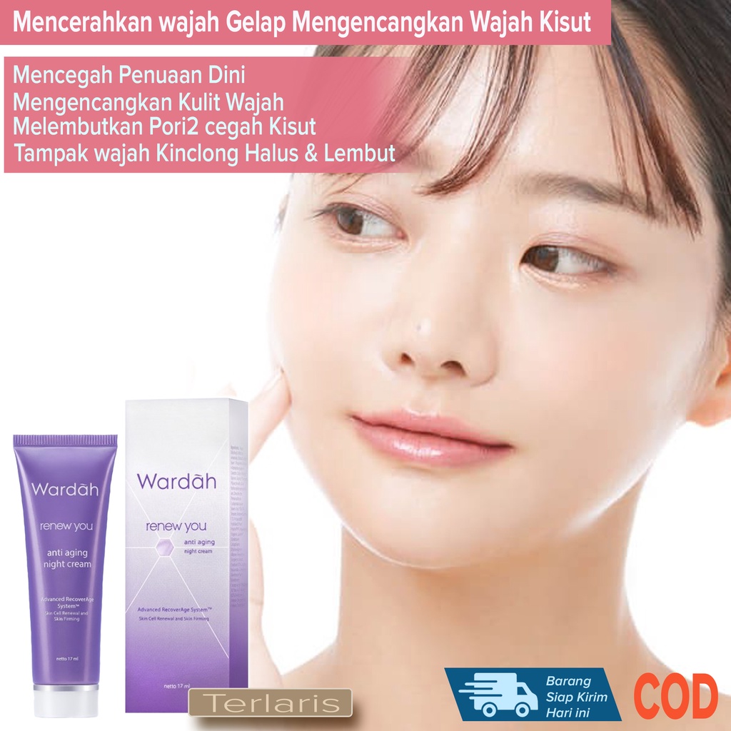 BEST SELLER Cream Glowing Cream Malam ANTI AGING GLOWING Pencerah Pemutih Wajah Gelap Mengencangkan 