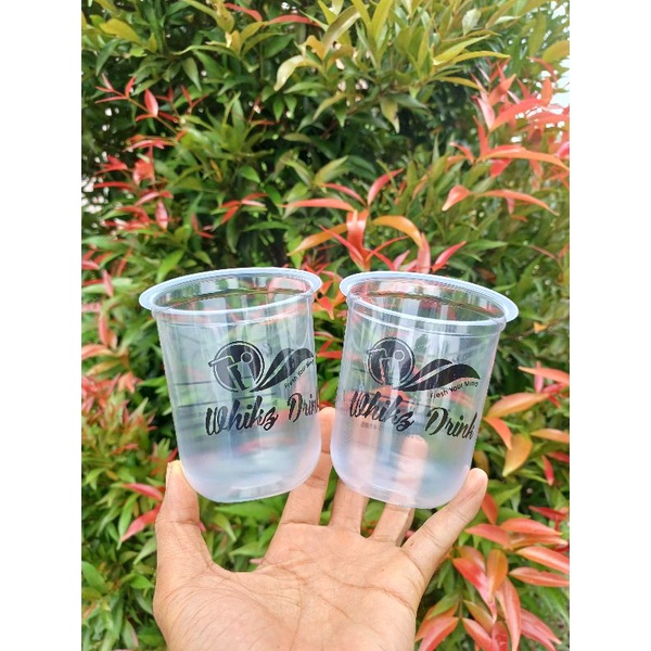 PROMO CUP 14OZ OVAL / DATAR TEBAL  - TANPA TUTUP