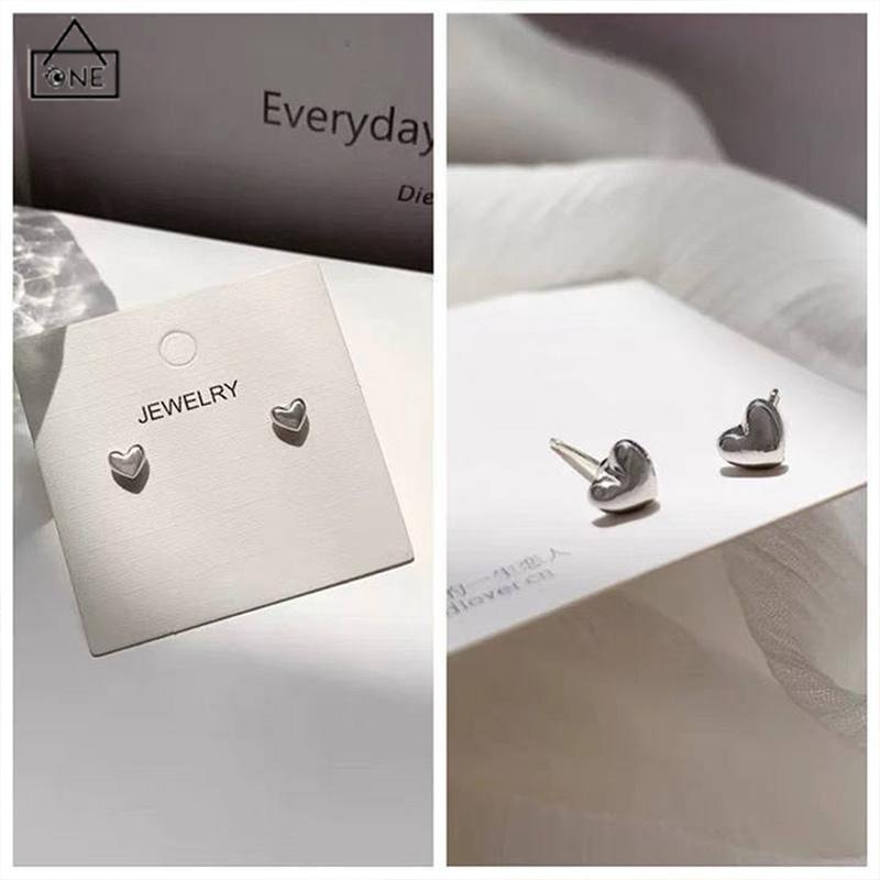 COD❤️Fashion Anting Mini Kecil Sederhana Perhiasan Telinga Logam Berbentuk Hati Manis Sederhana Wanita-A.one