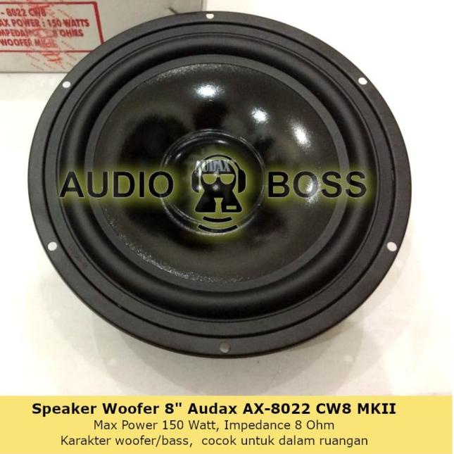 Speaker Woofer 8" 8 inch 8 in Audax AX-8022 CW8 MKII AX 8022 AX8022