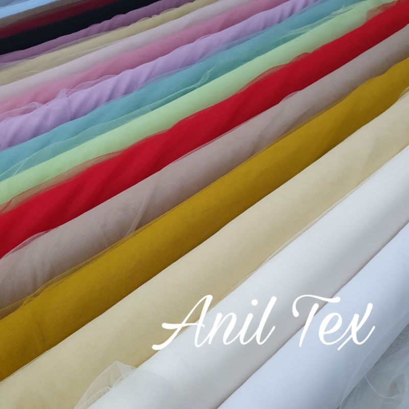 Kain Tile Polos Soft Tulle/Kain Soft Tulle Polos