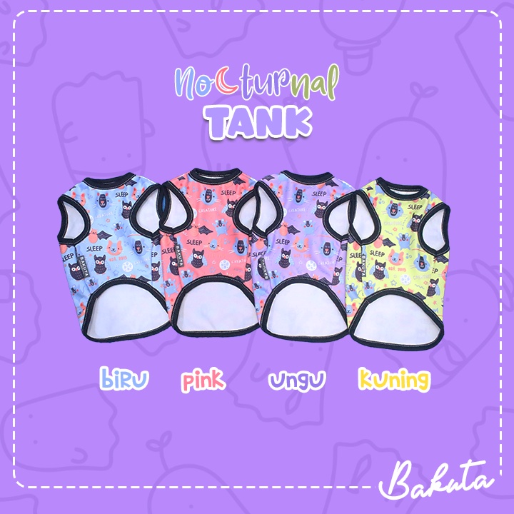 Baju Kucing Tank Edisi Nocturnal Tank Lucu Untuk Kucing dan anjing / Baju Kucing Termurah Size XS-XL / Baju Kucing Tangerang