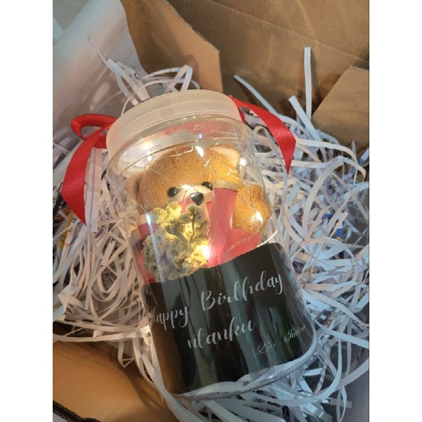 Gift Tabung Boneka dan buket Mini untuk Wisuda, Ulang tahun