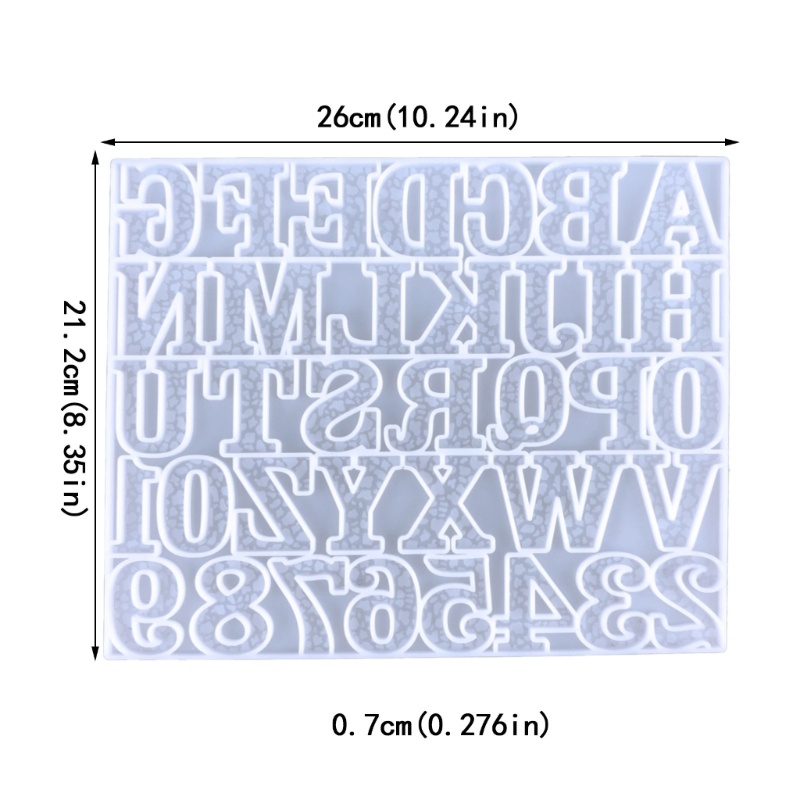 Siy Cetakan Resin Epoksi Bentuk Huruf Alfabet Angka Bahan Silikon Untuk Kerajinan Tangan DIY