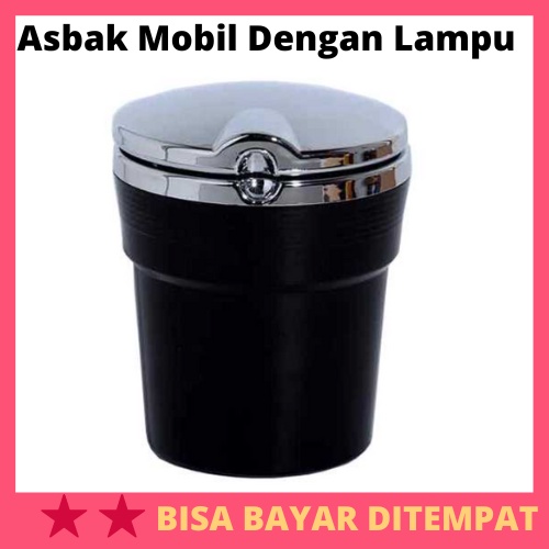 Tray Asbak Mobil dengan Lampu LED / Asbak Mobil Tanpa Asap Portable LED Pintar Avanza Brio Pajero Ru
