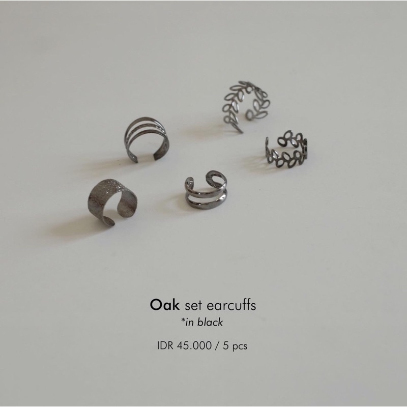 Ark.co - OAK set earcuff anting cepit klip minimalis