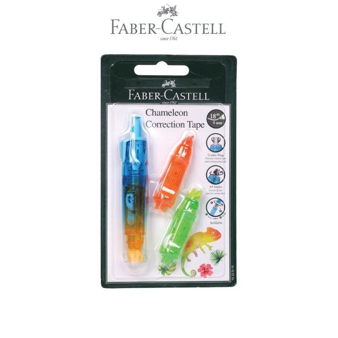 

BISA COD Faber Castell Correction Tape Chameleon + 2 Refill Bar Blue /ALAT TULIS AESTHETIC/ALAT TULIS SEKOLAH/ALAT TULIS SET/ALAT TULIS LENGKAP/ALAT TULIS ANAK/ALAT TULIS LUCU