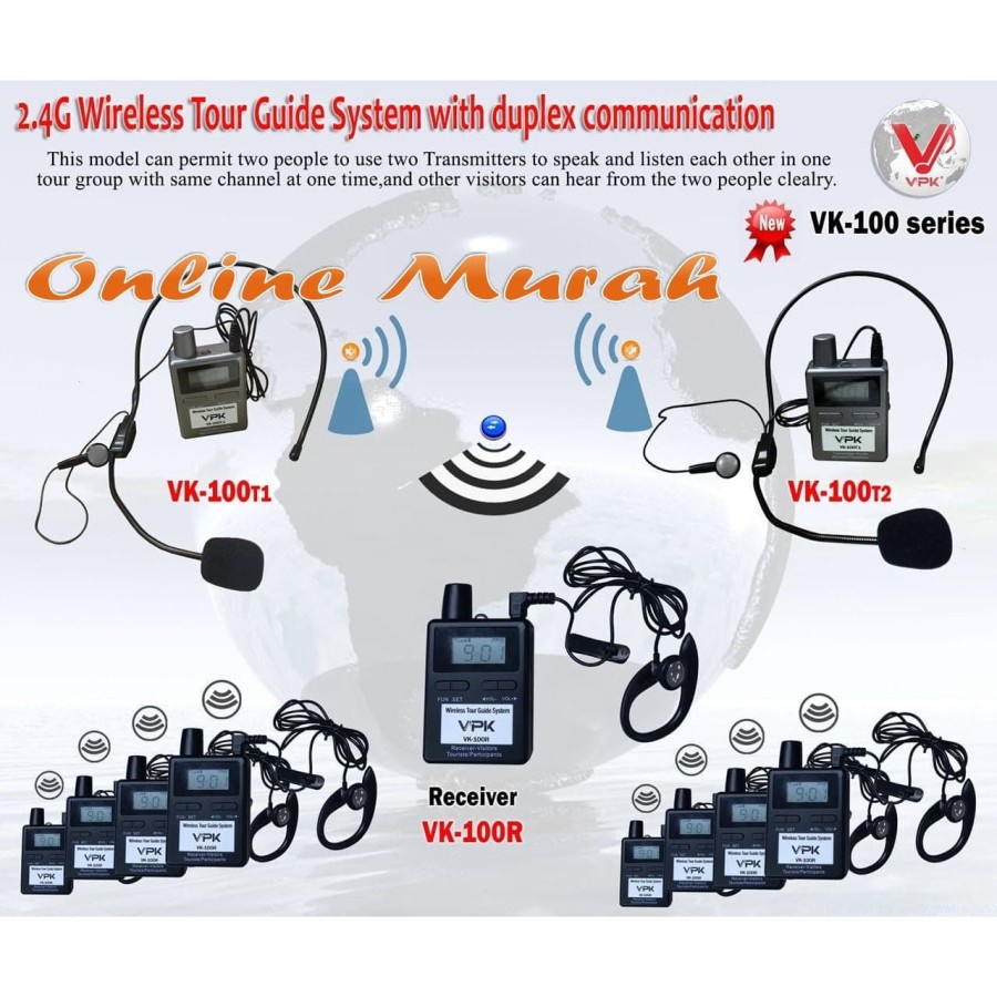 Tour guide Vpk vk 100 wireless ORIGINAL tour guide vpk vk100 tourguide