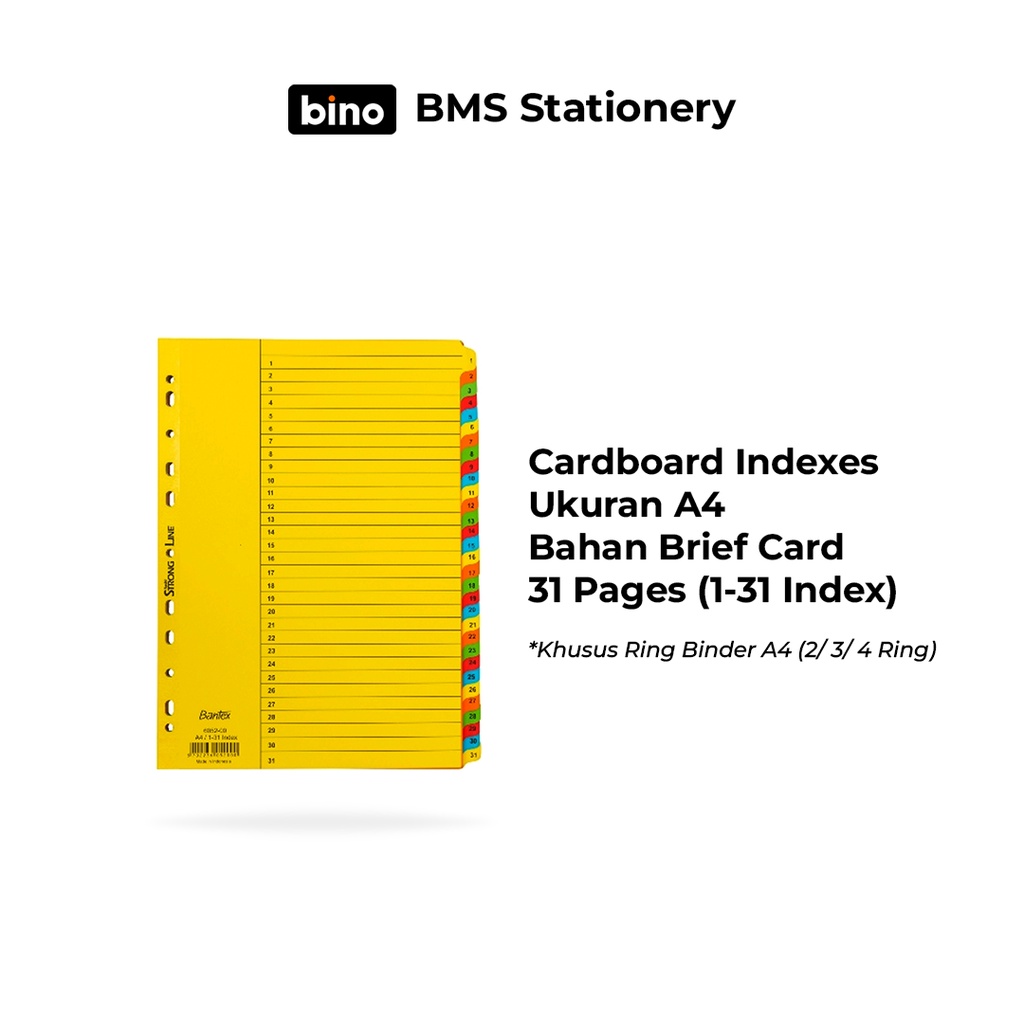 

[BMS Makassar] Bantex Cardboard Indexes Angka 1-31 Ukuran A4 6052 00