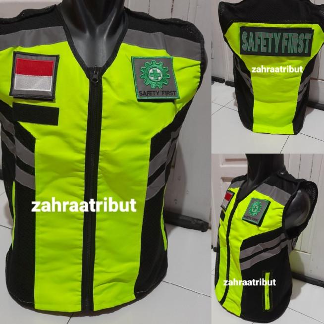 Rompi Safety Hijau Stabilo - Hijau, S