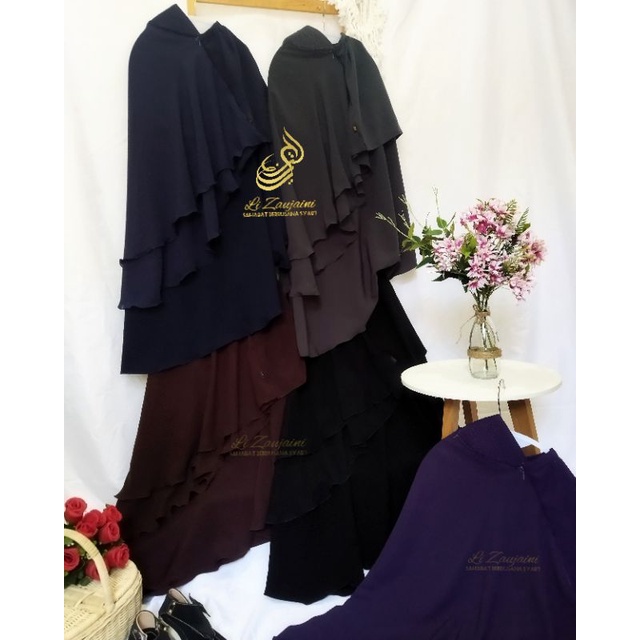 Jilbab Safar Anak Banat LiZaujaini Niqob Khimar Cadar Rit