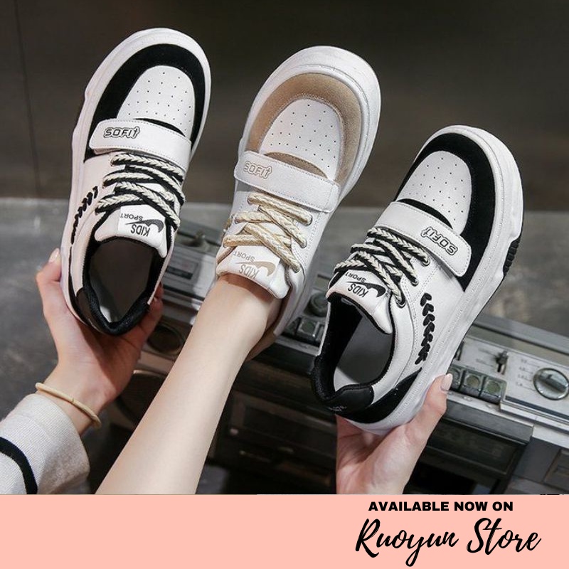 RYX - Feather Elegant Sepatu Sneakers Tali Wanita Fashion Casual / Olahraga - Ori Import
