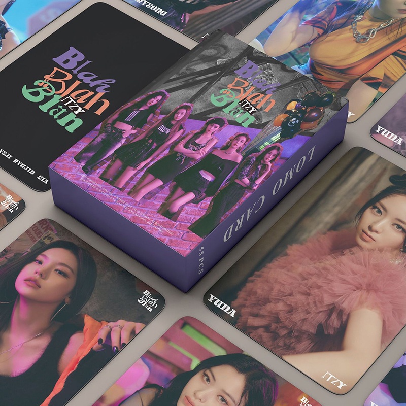 55pcs / Kotak Kartu Foto LOMO Blah Blah Blah ITZY 2022