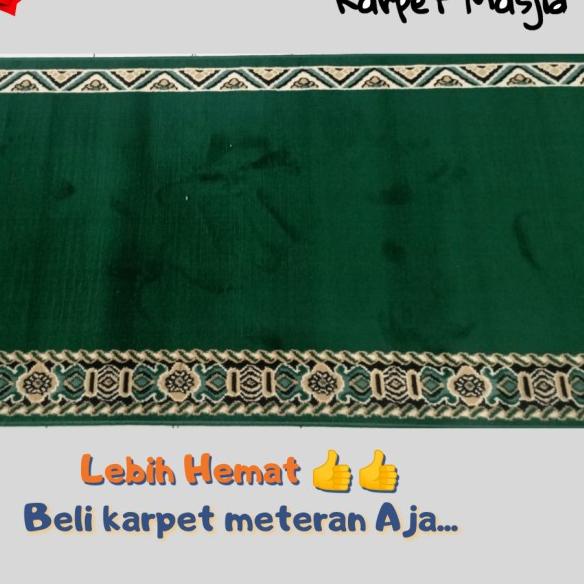Karpet tebal 8mm sejadah mushola Karpet masjid Medeena meteran murah - Merah Polos M