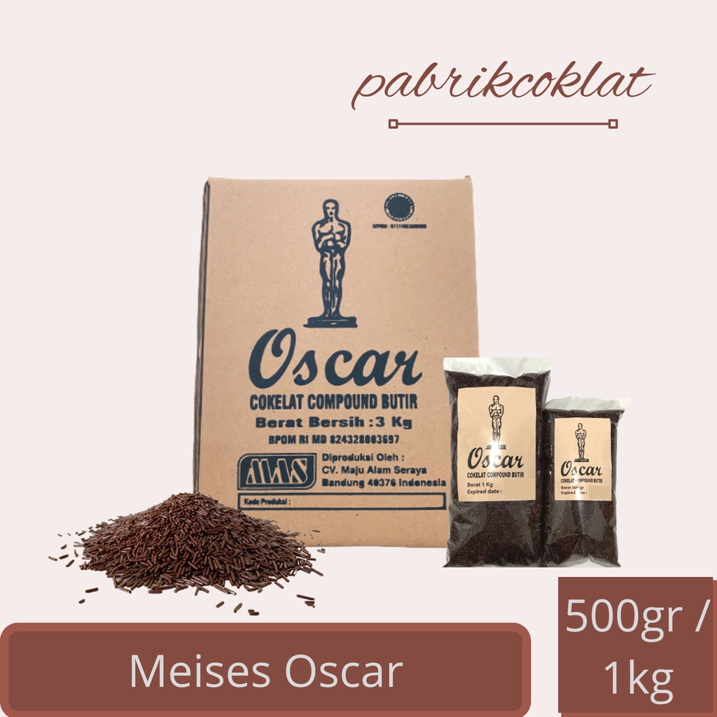 

OSCAR Meises / Coklat Butir / Meses Coklat 500g / 1kg repack