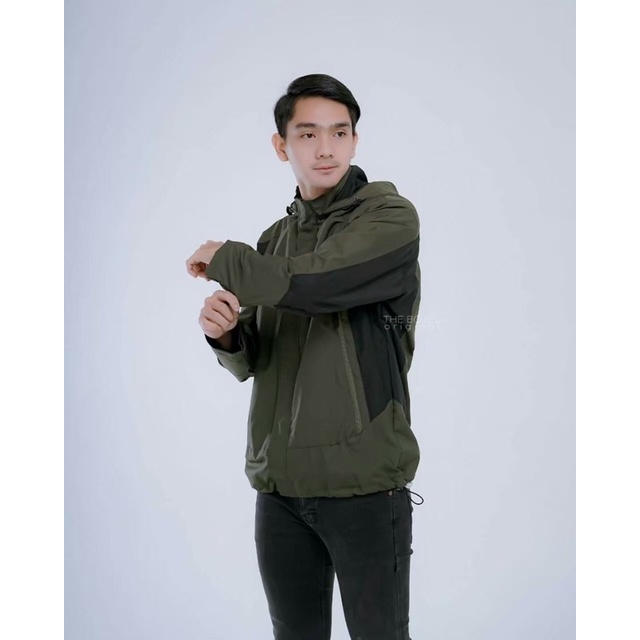 Green Black Jaket The Bojiel More Jaket Parasut Jaket Outdoor