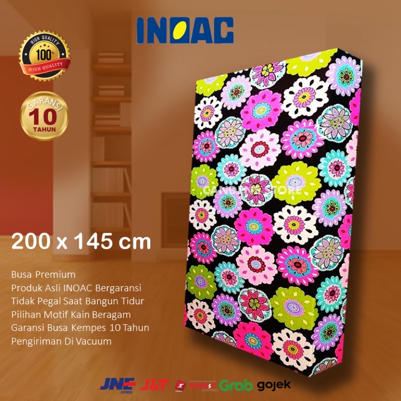 Kasur Busa INOAC ukuran 200x145x10cm no. 3 KASUR BUSA ORIGINAL GARANSI Busa 10 TAHUN KASUR DOUBLE BE