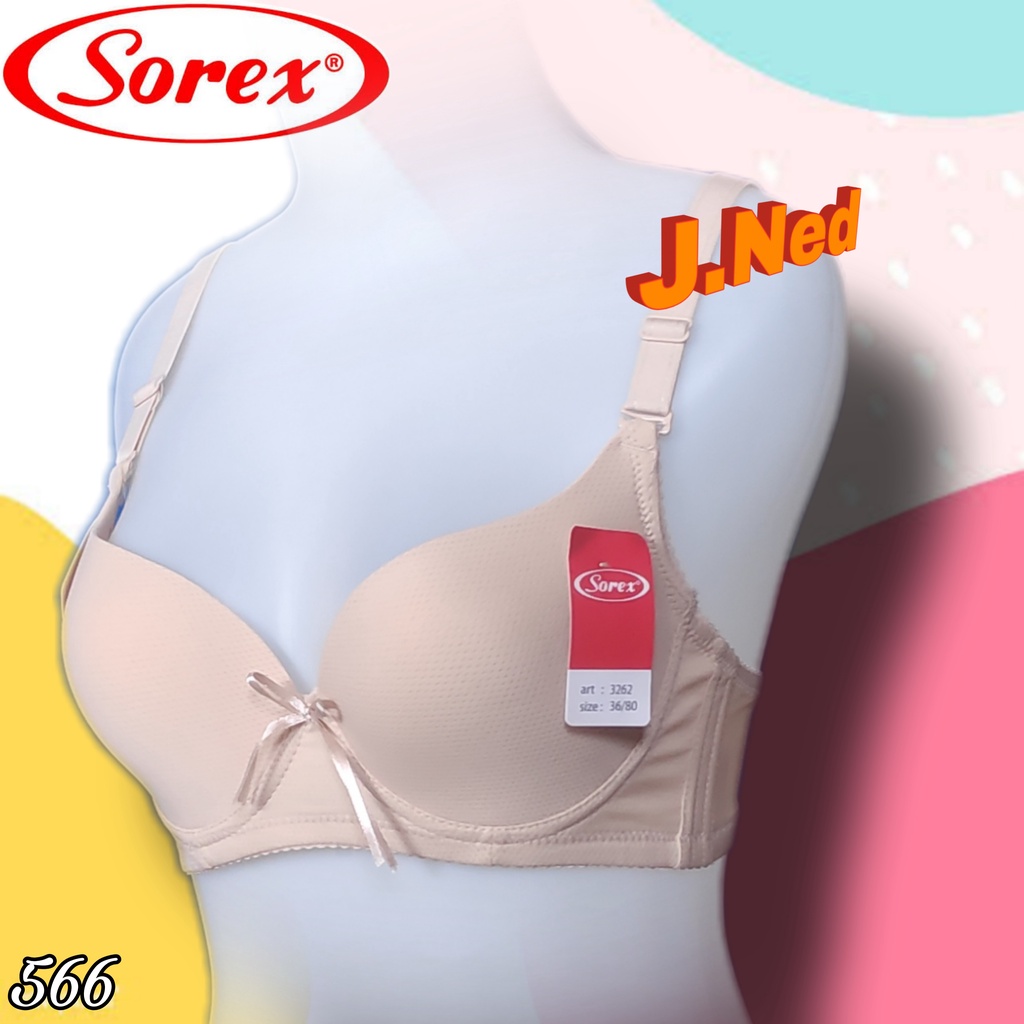 J566 BRA SOREX EXTRA COMFORT BUSA ADA KAWAT CUP B KAIT 3 SIZE 36 - 42