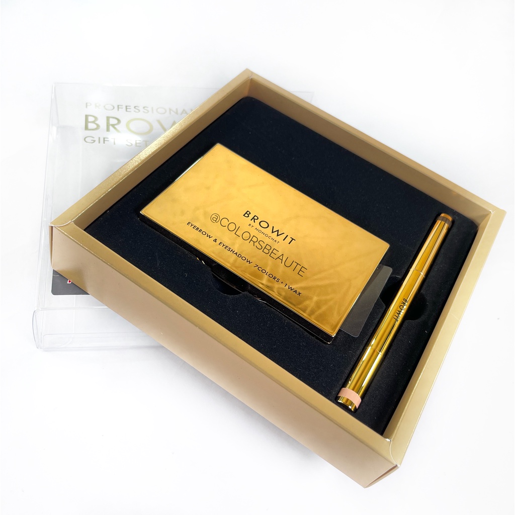 BROWIT by Nongchat Professional Makeup Brow Gift Set / Eyebrow &amp; Eyeshadow + Wax With Concealer