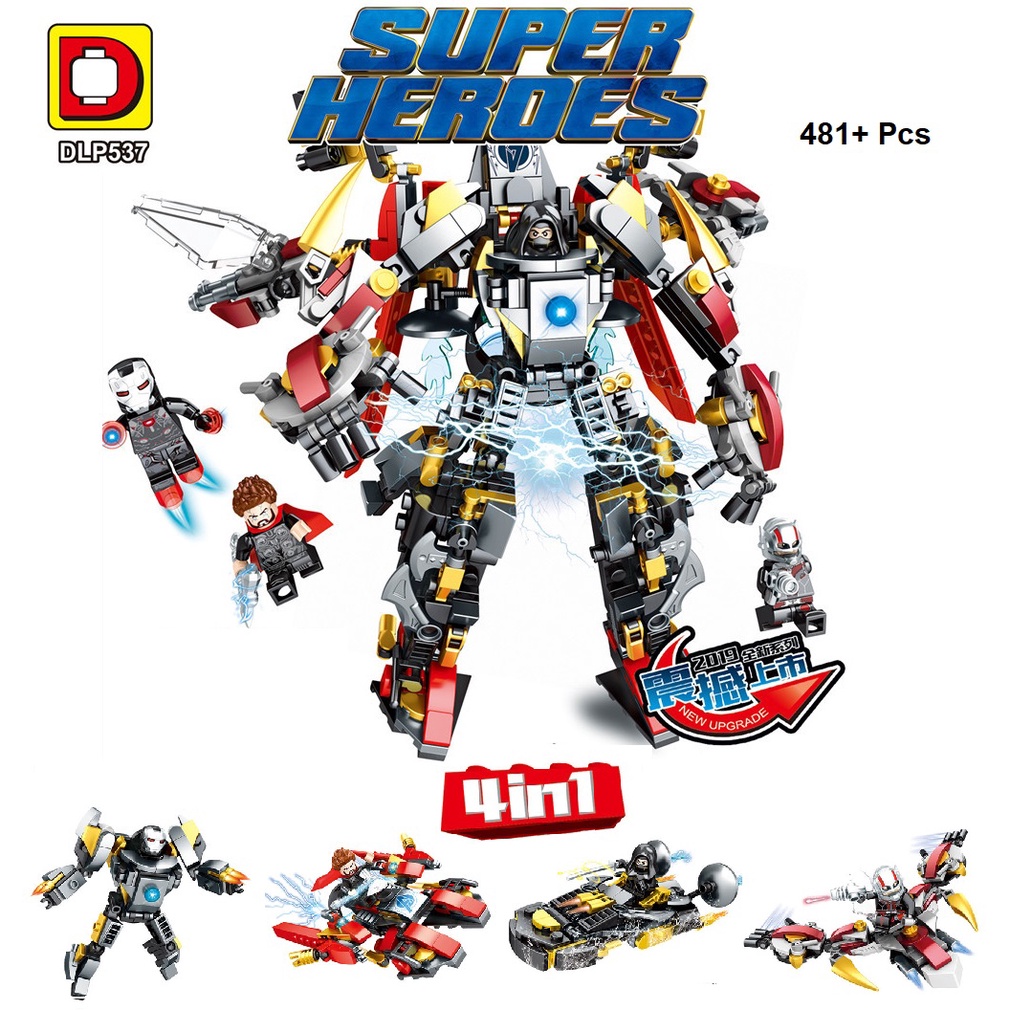 Brick/Block DLP 537 Super Hero Avengers Set 4in1 "Mecha Robot " DLP537